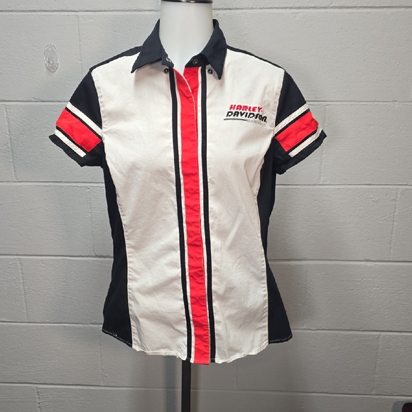 Harley-Davidson Other - Harley-Davidson Black and Red Casual Button Down Shirt